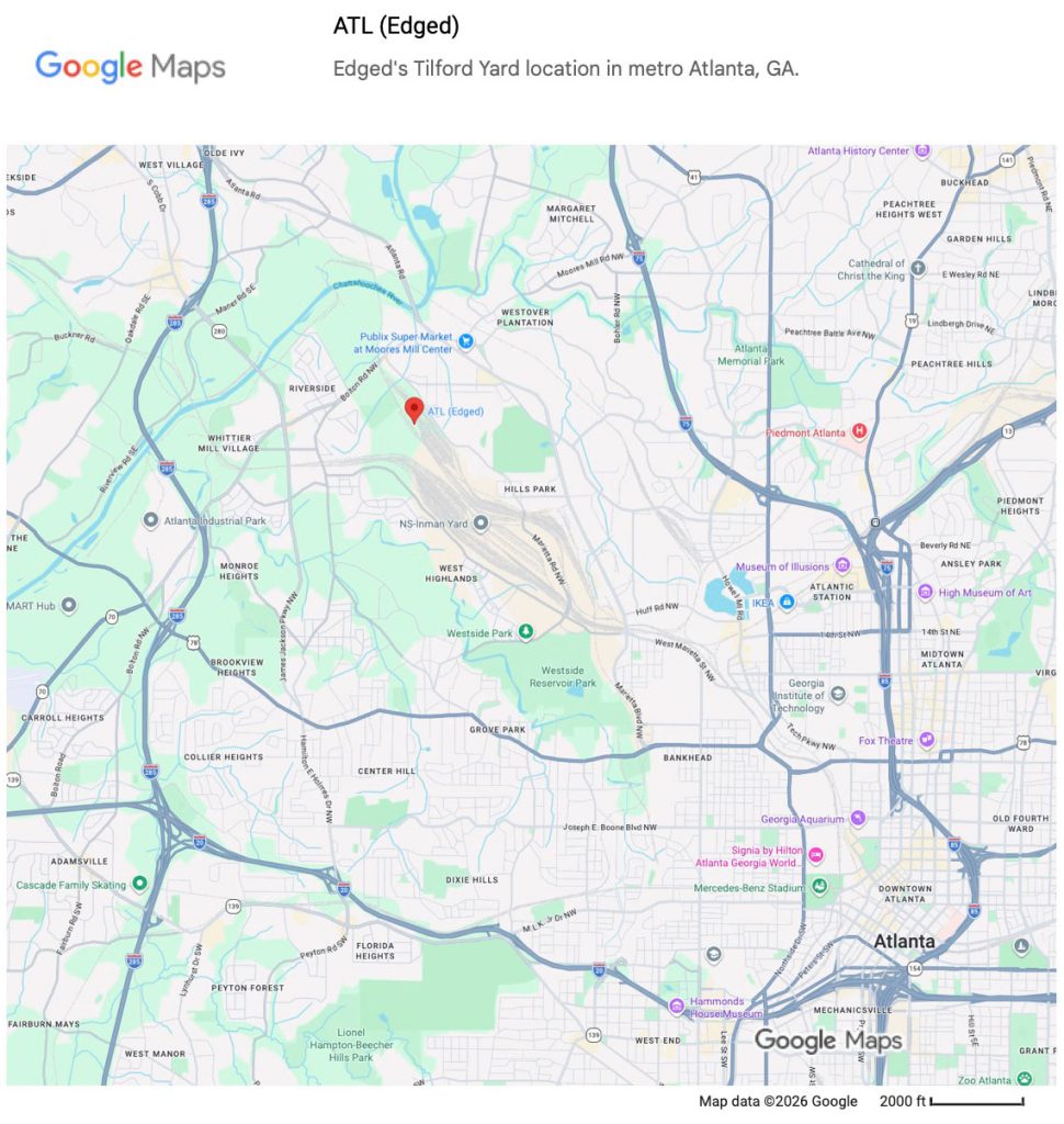 A Google Map of the location of the facility in the metro Atlanta area.